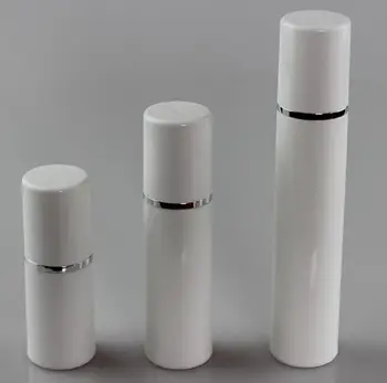 

200pcs 15ml 30ml 50ml PP Plastic Airless Bottles White Airless Vacuum Pump Lotion Bottle with Silver Line