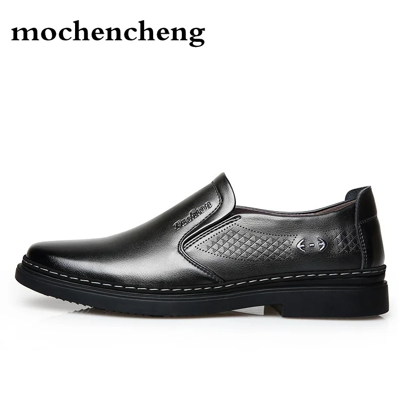 

2018 Men Shoes Designer Men Dress Shoes Winter Mens Business Flats Genuine Leather Slip on Warm with Fur Formal Male Shoes