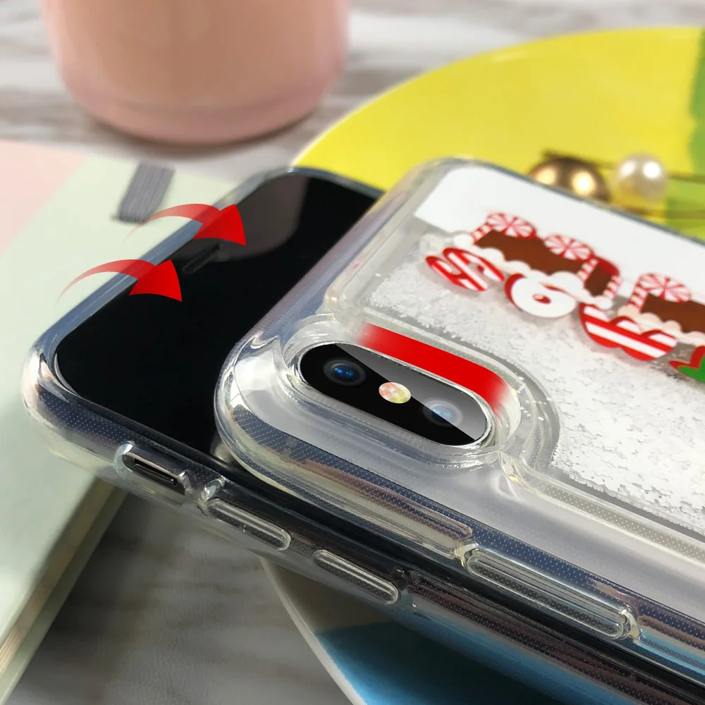 New CASEIER Снежинка Рождество чехол для iPhone 7 8 6 6 S плюс мягкая TPU зыбучие пески чехол для iPhone X Xr Xs Макс крышка год принципиально чехол на айфон 7 8 Plus чехол на айфон 6 6s Plus чехол на айфон Xr X