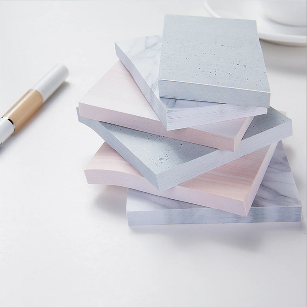 

75PCS/Pack The Color of Marble Notepad Self Adhesive Memo Pad Sticky Notes Bookmark School Office Supply Drop Shipping
