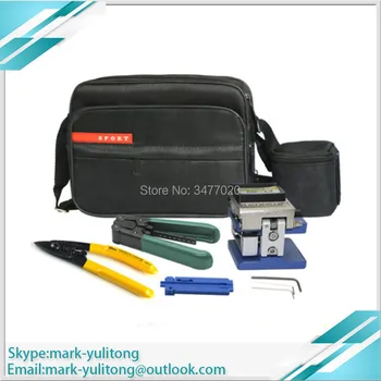 

New FTTH leather fiber optic cold junction kit package Optical power meter three-piece