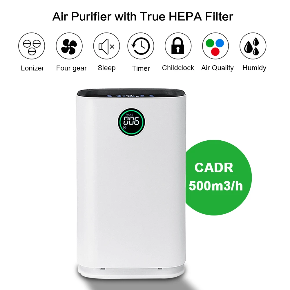 

AUGIENB HEPA Filter Home Air Purifier Humidification 6 Layers of Purification for Remove Allergies PM2.5 Smoke Dust Mold Odor
