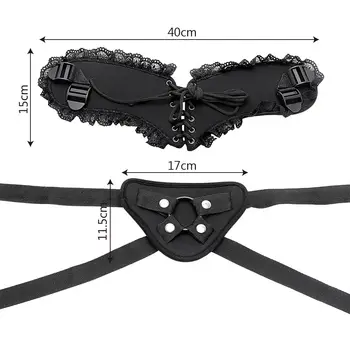 VATINE Wearable Strapon Penis Bondage Lace Sex Toys for Women Lesbian Strap On Dildos Pants Self Bondage Erotic Sex Shop 6