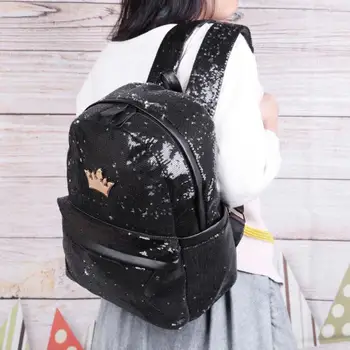 

Girls New Fashion Shining Sequins Women Backpacks for Teenage Girls Female Mini Travel Casual Small School Bags Gift