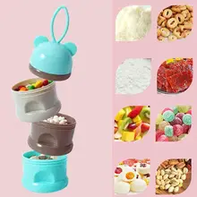 Портативный мультфильм большой емкости детская молочная смесь коробка для хранения ребенка с автономными слоями контейнер для еды бутылочка для кормления