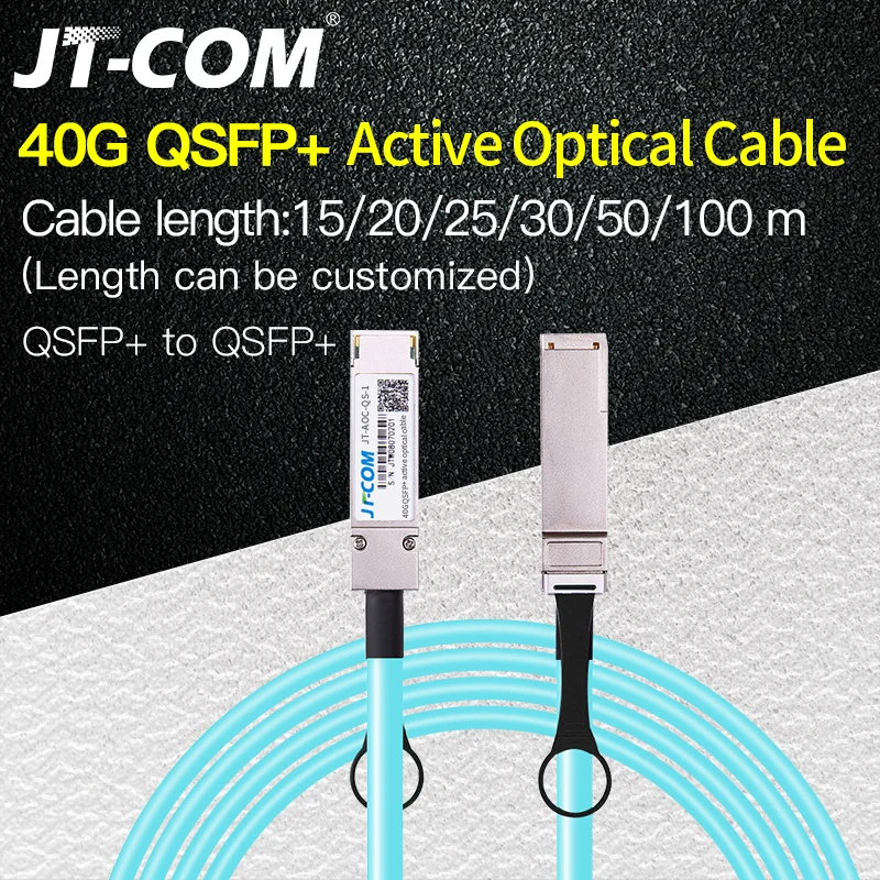 40G QSFP + к AOC волоконный кабель 15 м 20 25 30 50 100 MPO SFP модуль OM3 OM4 активный оптический
