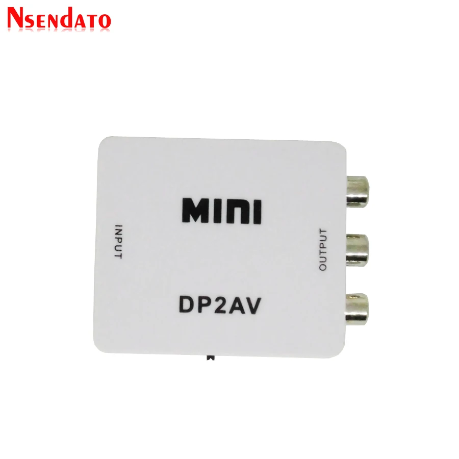 Композитный аудио и видеоадаптер DP2AV RCA AV CVBS L R HD для монитора NTSC PAL HDTV ПК| |