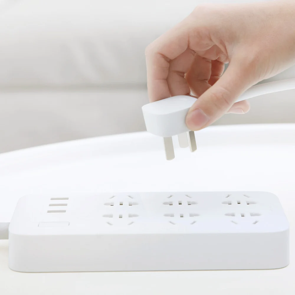 Адаптер питания Xiaomi Mijia 6 розеток портативный адаптер для путешествий и дома с 3 usb