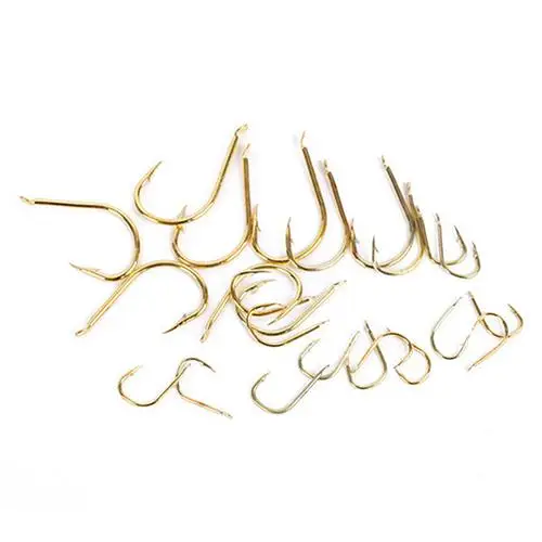 Hot 100Pcs 3#-12# Assorted Durable Sharpened Metal Fishing Hooks Fishhooks Tackle