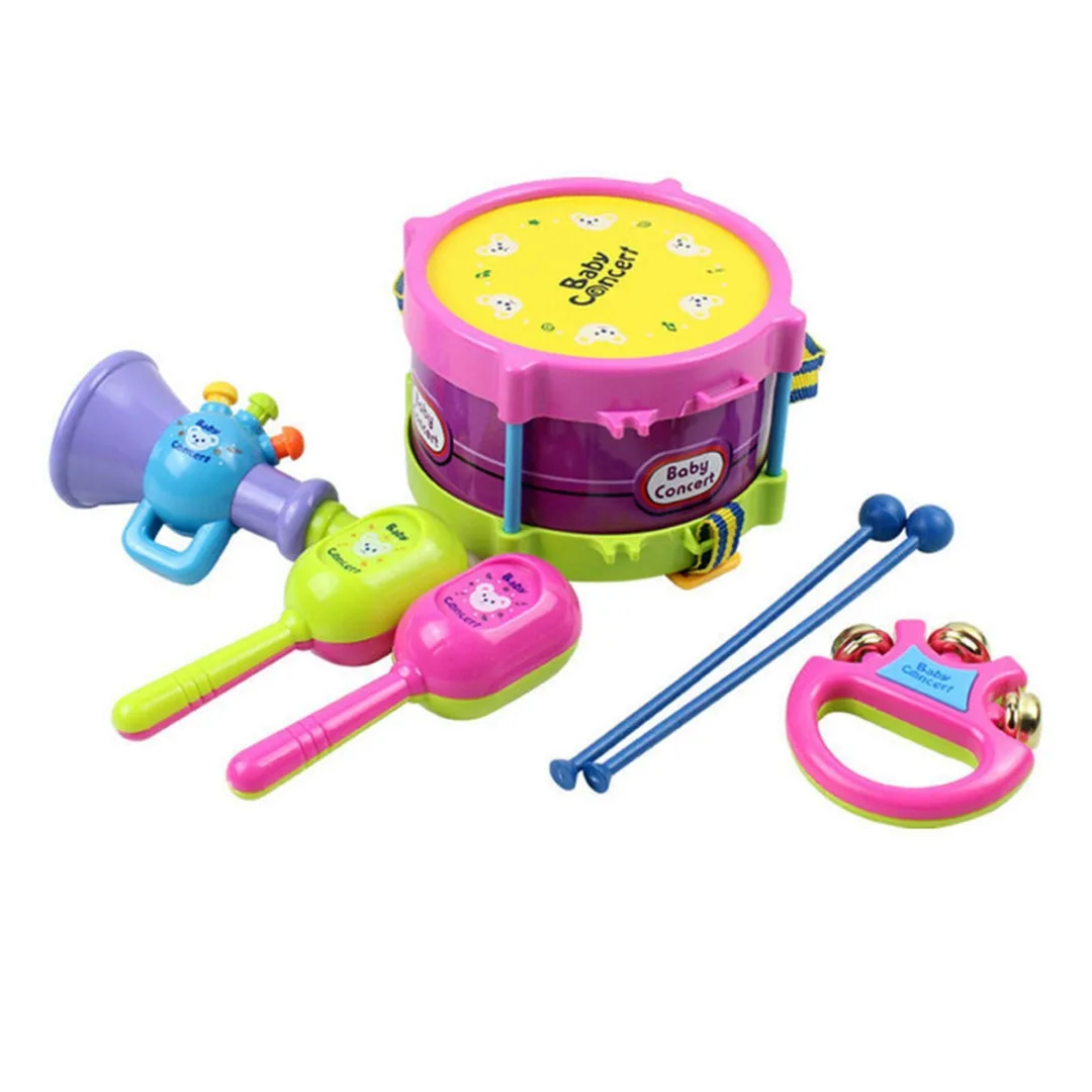 5Pcs Educational Baby Kids Roll Drum Musical Instruments Musical Instruments Toy Children Toy Baby Kids Gift Set 5Pcs Educational Baby Kids Roll Drum Musical Instruments Musical Instruments Toy Children Toy Baby Kids Gift Set