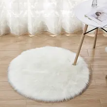 Горячая мягкий искусственный мех шерсть гостиная диван ковер плюшевые ковры крышка спальни матрас Рождество дверь окно круглый коврик ковры