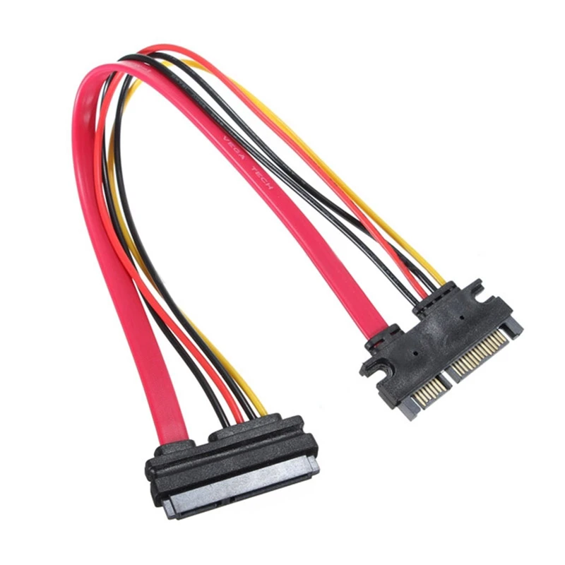 

30CM Male to Female SATA Data Power Extension Cable M / F 22P 7 + 15Pin