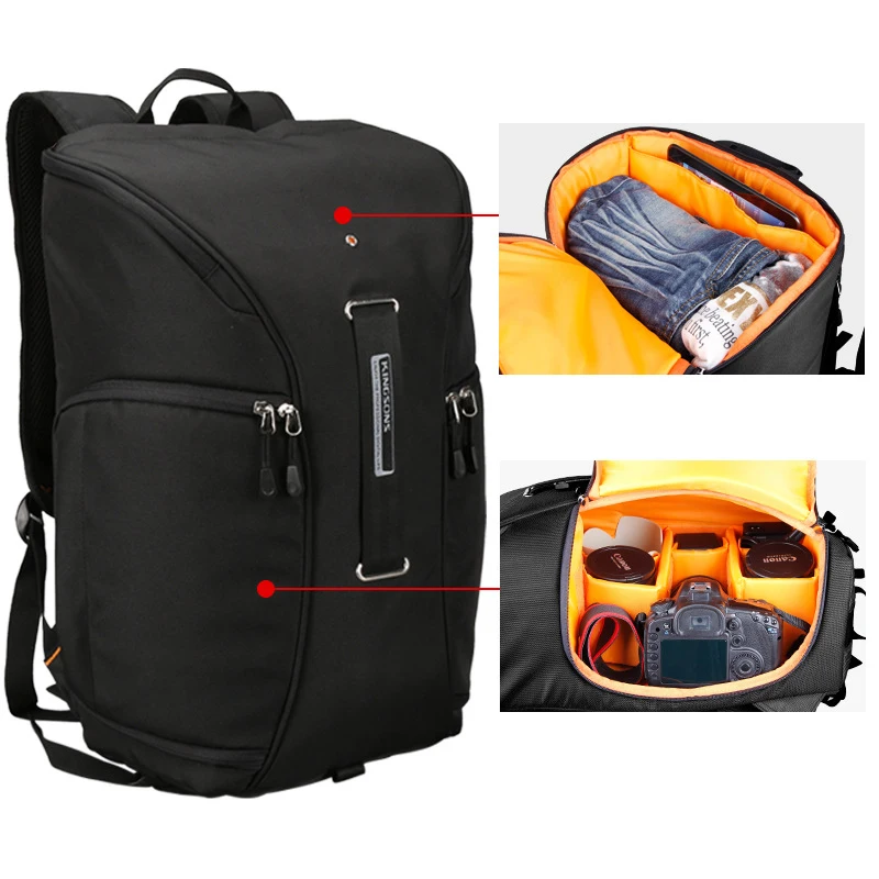 Рюкзак для камеры, походная Водонепроницаемая нейлоновая сумка для фотоаппарата/чехол с противоударным вкладышем для Nikon D3400 D750 sony A7 Samyang Canon