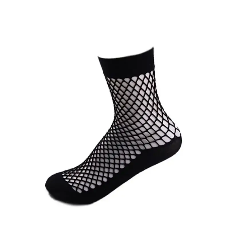 Summer Women Sexy Mesh Socks Fashion Breathable Transparent Invisible Socks Versatile Anti-odor Anti-friction Thin Socks Black