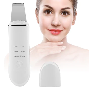 

Ultrasonic Vibration Skin Scrubber Ions Deep Cleansing Spatula Blackhead Grease Removal