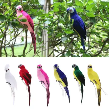 

Practical Joke toy Garden Ornament Artificial Bird Patio Decor 1pc Resin Lifelike Figurine Parrot