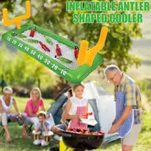 Рога в форме надувные еда и Напитки Охладитель Лоток Ice Bar квадратный открытый переносная вешалка для бассейны пляж Кемпинг Пикник