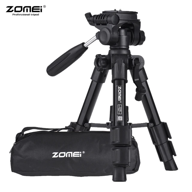 ZOMEI Q100  Camera Tripod 52cm/20" Lightweight Aluminum with Quick Release Plate/ Carry Bag for Canon Nikon Sony DSLR 1