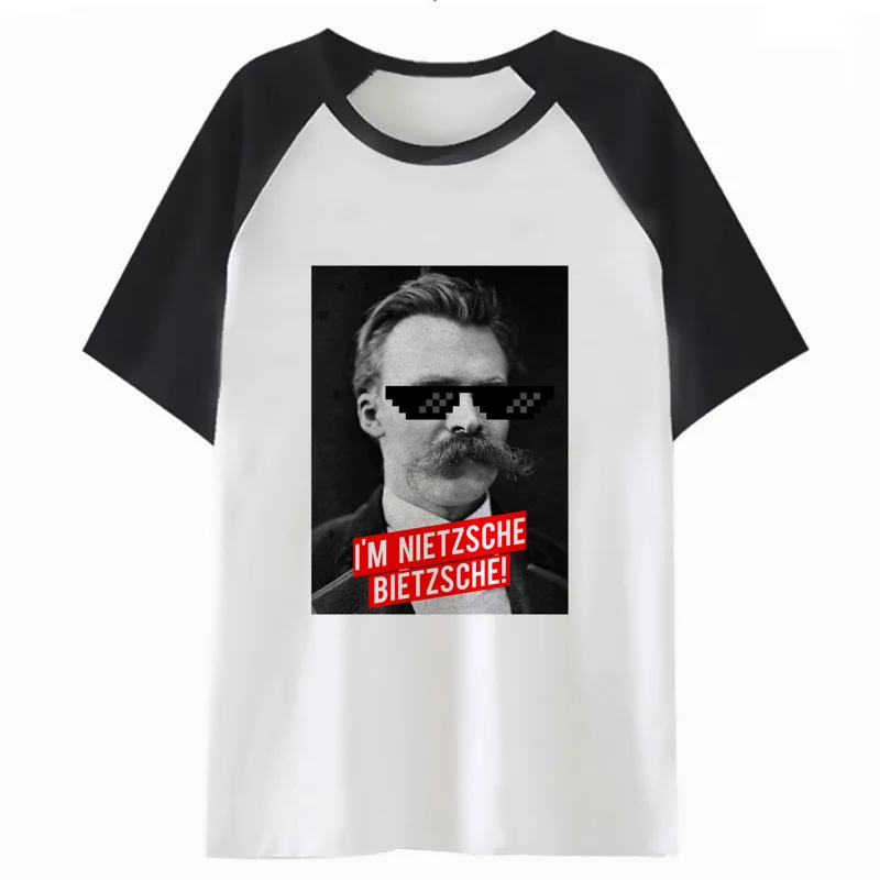 

nietzsche t shirt hip funny tee t-shirt tshirt hop for clothing harajuku streetwear men male top P1980