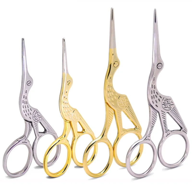 

small Flying crane shape Scissors DIY Household Fabric Cut Vintage Trim Shear Antique Fine Sewing accessories Tailor Scissors