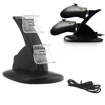 

Bevigac Dual USB Charging Dock Station Charger Stand Holder Destop Cradle for Microsoft Xbox One 1 Controller Game Accessories