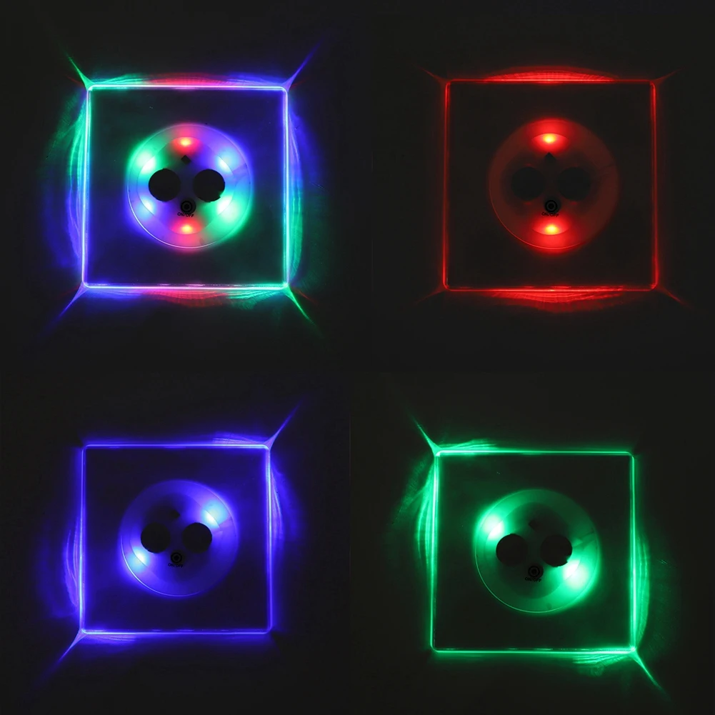 

2PCS Square Bright Light LED Bottle Sticker Coaster For Bar Party Table Decoration