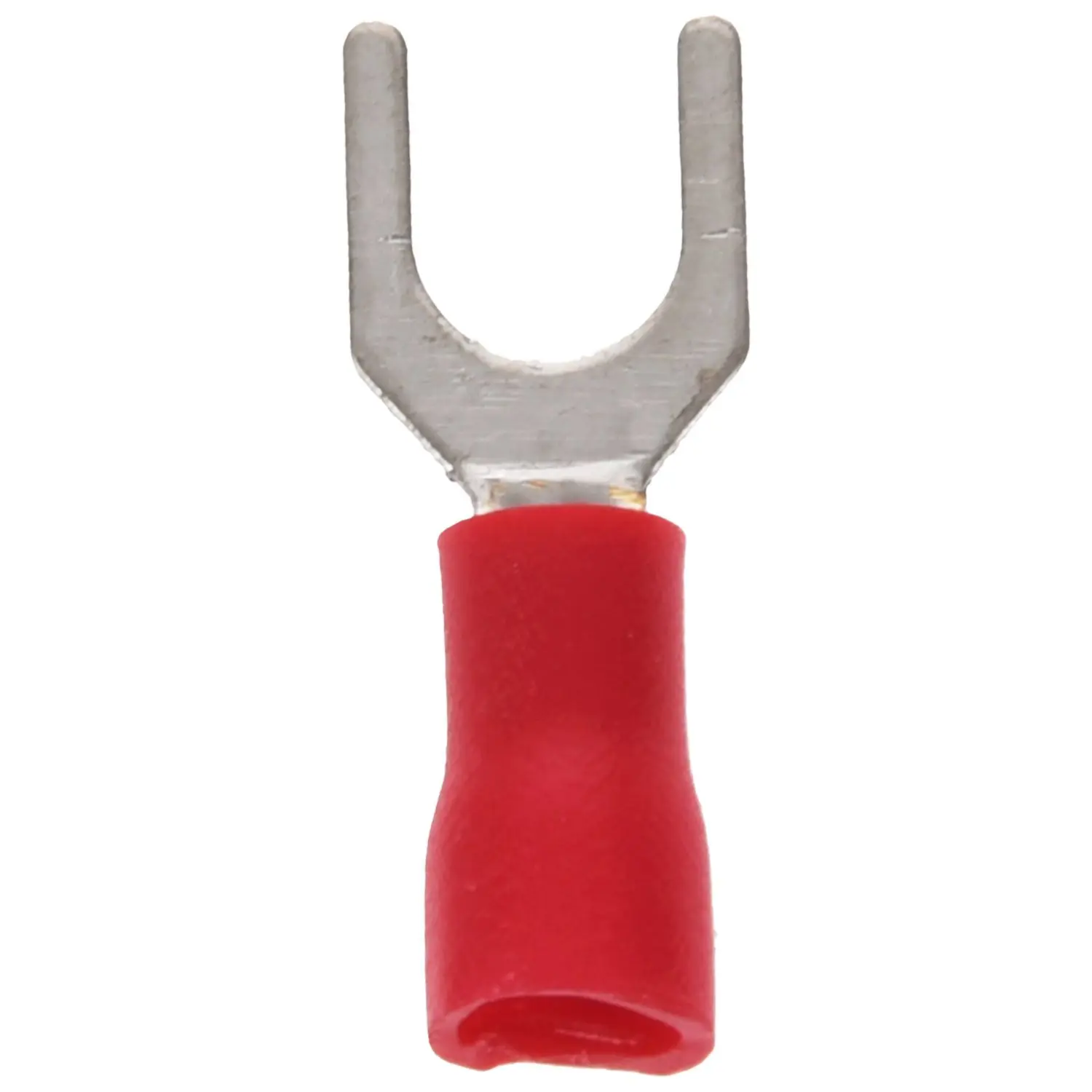 

20 Red Insulated Fork Spade Wire Connector Electrical Crimp Terminal 18-22AWG M4