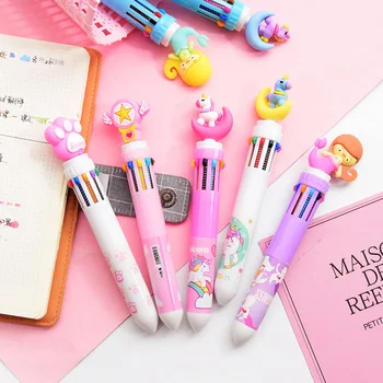 Kawaii fantasy unicorn mermaid 6 in 1 Multicolor Pen 2