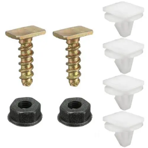 

8pc Front Wheel Arch Trim Clips Plastic Metal Screw Nut Set For Vauxhall Corsa C
