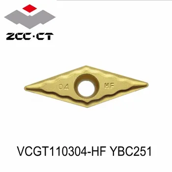 

Original ZCC VCGT110304-HF YBC251 Carbide Inserts VCGT 110304 for Turning Tool for Boring Bar CNC Lathe Tools utensili tornio