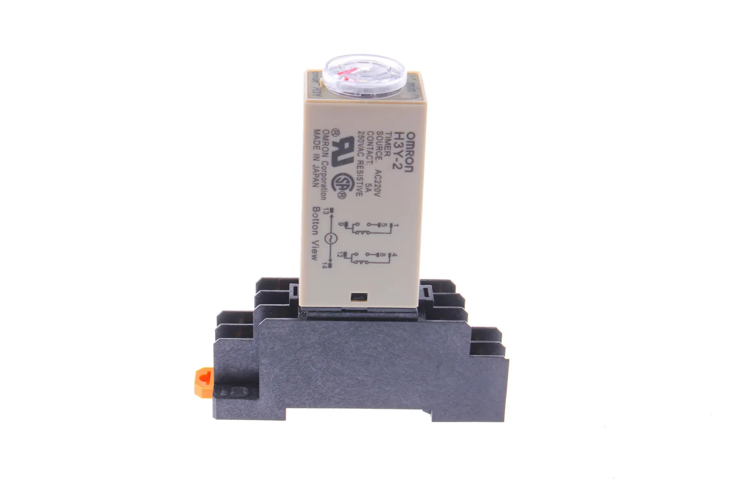 

1Set DC12V 24V AC 110V 220V H3Y-2 MY2NJ 0-5 Minutes DPDT Power on Time Delay Relay & PYF08A Base