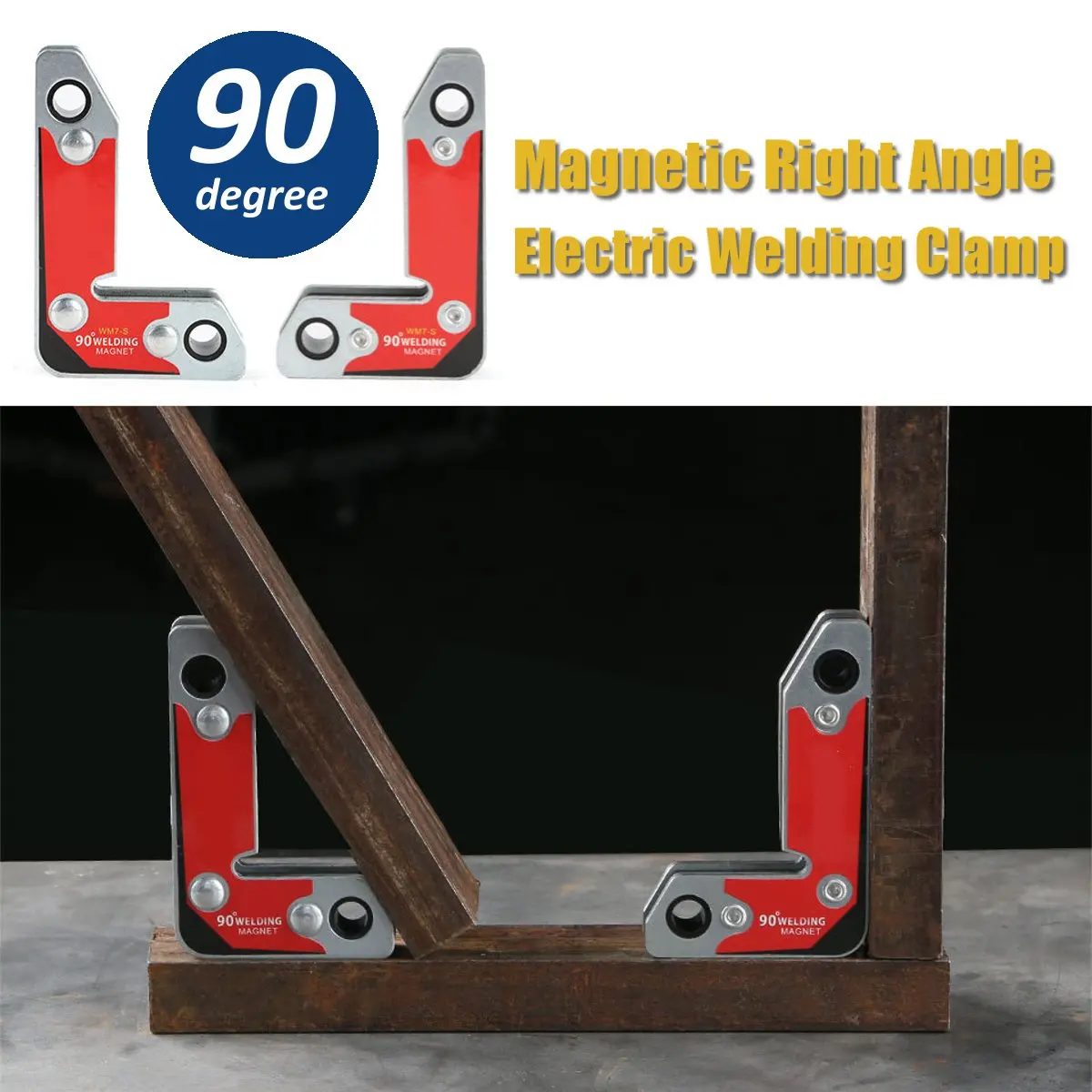 

2Pcs/Set Right Angle Electric Welding Clamp Fixator Strong Magnetic Corner Metal Frame Tools Kit Welding Soldering Iron Tool