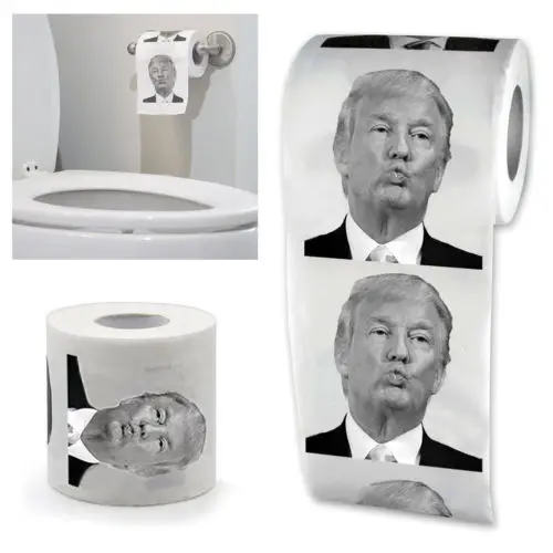 1 рулон туалетной бумаги Дональда Трампа, игровой рулон Забавный розыгрыш смешной подарок