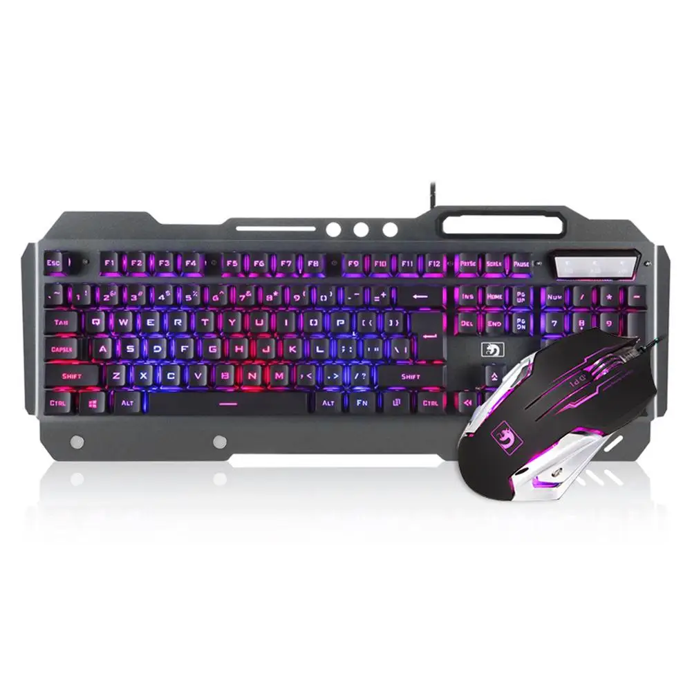 

104 keys Backlight Wired Gaming Keyboard Mouse Set Mechanical Keyboard 4000DPI Durable USB Keyboards Mice Combos for Laptop PC