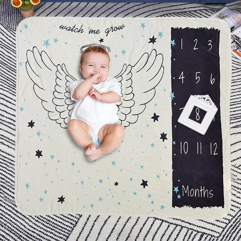 

Newborn Letters Floral Print Blanket Photography Props Bathing Towels Baby Photo Prop Cute Quilt Carpet for Baby Photo Shooting
