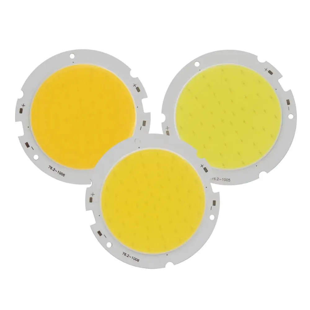 Allcob 76mm 원형 LED COB 광원 20W 30-33V DC 높은 루멘 고출력 모듈 칩 온 보드, 다운라이트 용