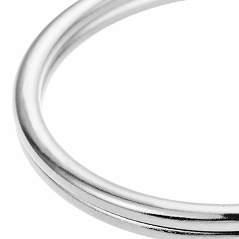 10X Quality 50Mm Keyring Split Ring Set Heavy Duty Large Nickel Key Loop Sprung Hoop