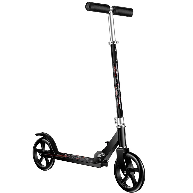 

Kick Scooter GH-01 Kid Urban To Work Foldable Pu Wheel Portable Double Buffer For Adolescents Foot Hand Brake 2 Round Riding