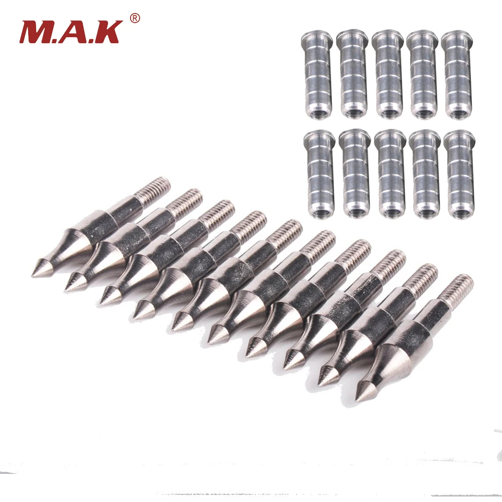 

10pcs/pack Arrow Target Arrowhead 100 Grain & 6mm Arrow Insert for Arrows Bow Archery Hunting Accessory