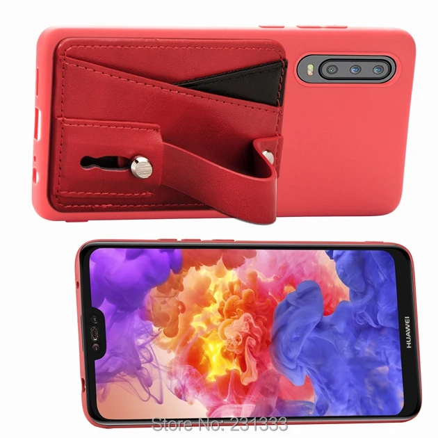C ku Мягкий ТПУ кожаный чехол для Huawei P30 PRO Honor V20 10 LITE Y9 2019 шпон склеивание ID стоячий