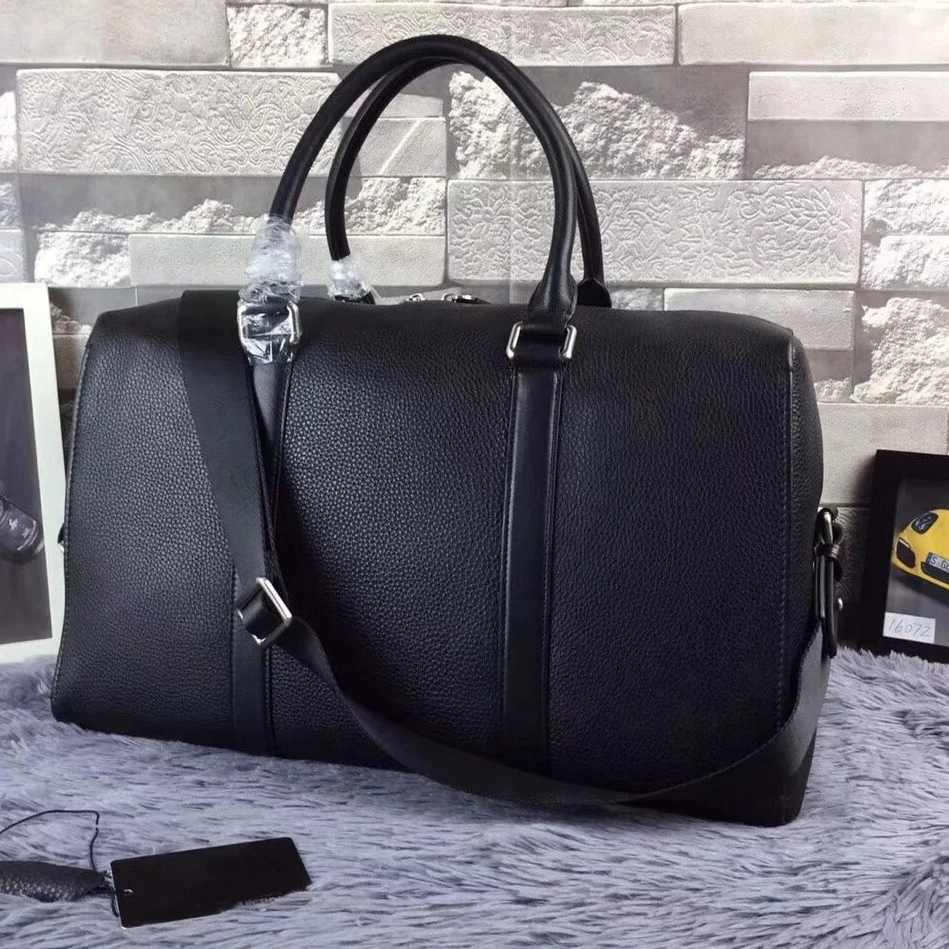 

Man Brand Genuine Leather Travel bags Black Big bags Apparel Sewing Fabric Genuine Leather