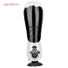 Male Masturbator Cup Automatically Groaning Vagina Real Pussy Anal Oral Masturbation Cup Wtih Sucker Base Adult Sex Toys For Men