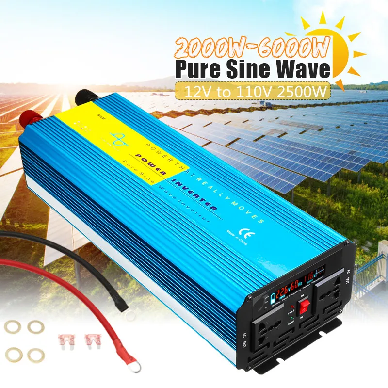 

KROAK Pure Sine Wave Inverter Car Motor Homes 5000W Caravan Solar System 12V to 220V Power Inverter for car and truck
