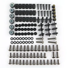 Carroçaria da motocicleta Carenagem Parafusos Kit Parafuso Completo Porcas Arruela de Aço Para Yamaha YZF YZF-R6 R6S YZF600R YZF750R YZF1000R