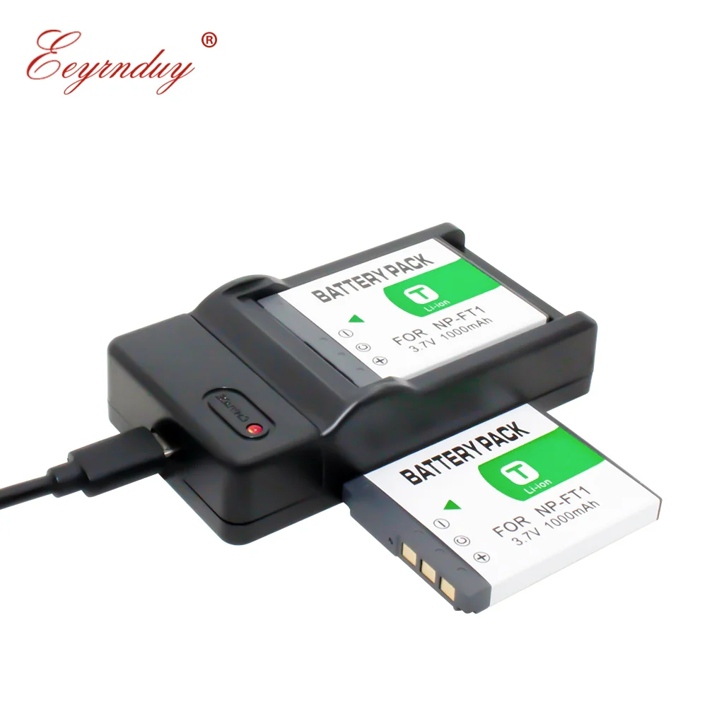 Литий ионный аккумулятор NP FT1 (2 Pack) и USB зарядное устройство для Sony DSC L1 M1 M2 T1DSC T3/B T3