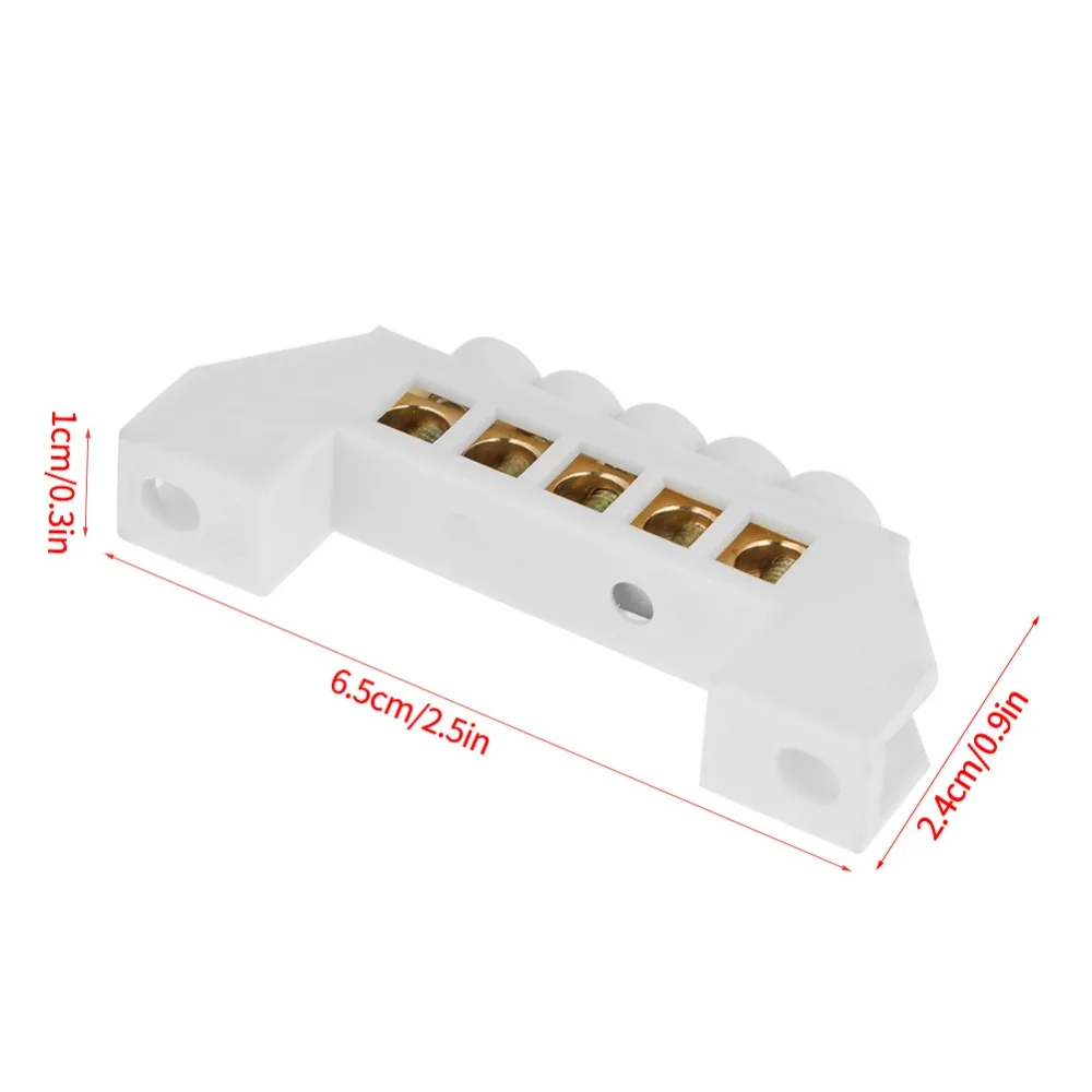 10 шт 5-дырочный мост дизайн электрические распределительные кабели винт латунный зажим блок Соединительный инструмент профессиональный