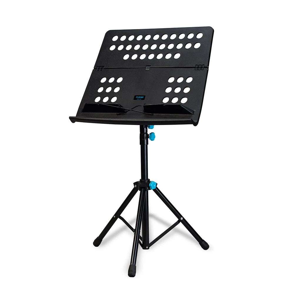 

Portable Folding Sheet Music Stand Shelf Kit 3-Level Adjustable Height Portable Music Stand with Carry Bag Black