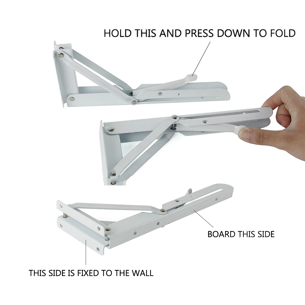 

Folding Bracket Triangle Wall Shelf 90 Degree Telescopic Foldable Desk Rack Hardware Accessories