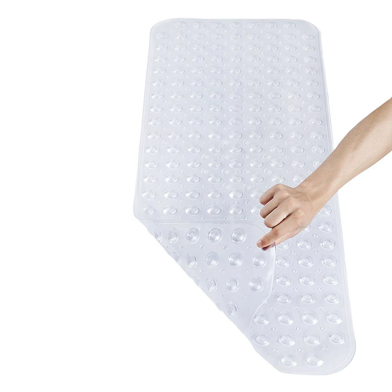 Rectangle 40x100 Pvc Anti Skid Bath Mat Soft Bathroom Massage Mat