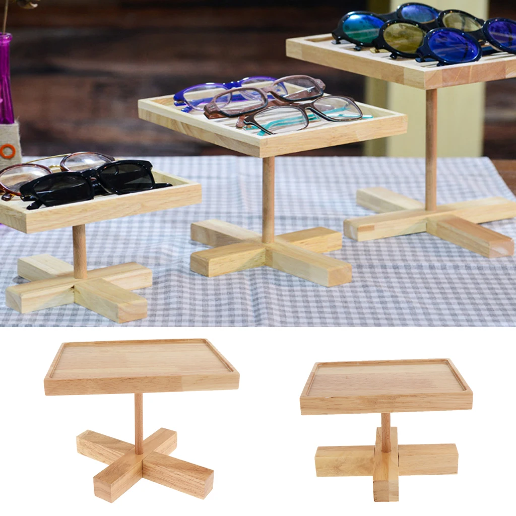 

Novelty Retro Wood Sunglasses Display Rack Eye Glasses Stand Holder for Stores Storage